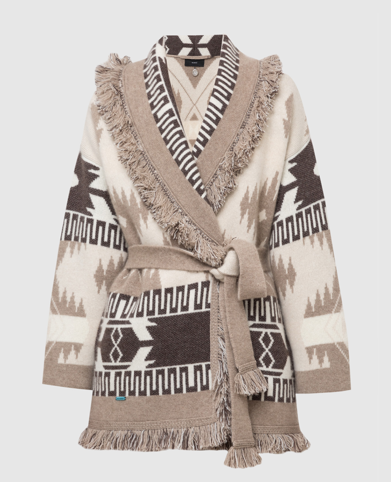 Бежевый кардиган из кашемира в геометрический узор, Кардиганы
Бежевый кардиган из кашемира в геометрический узор, Кардиганы