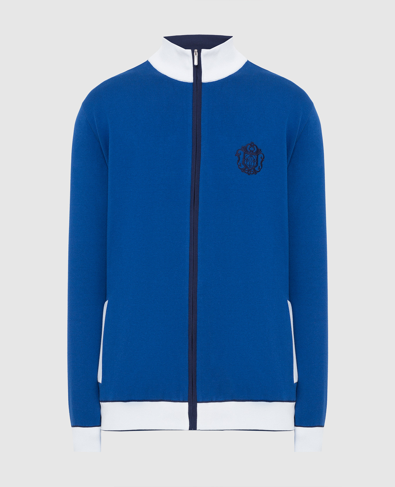Спортивная кофта с контрастными вставками и вышивкой логотипа Bertolo Cashmere, Синий, Спортивные кофты
Спортивная кофта с контрастными вставками и вышивкой логотипа Bertolo Cashmere, Синий, Спортивные кофты