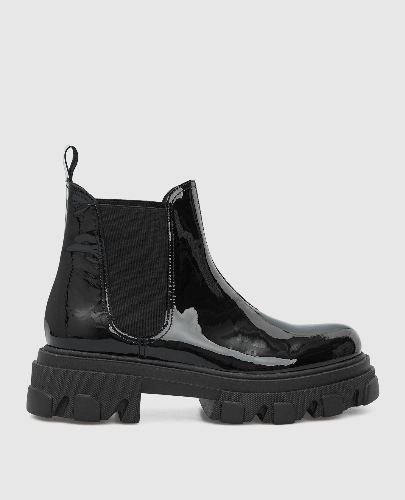 Черные лаковые челси, Черный, Ботинки
Черные лаковые челси, Черный, Ботинки