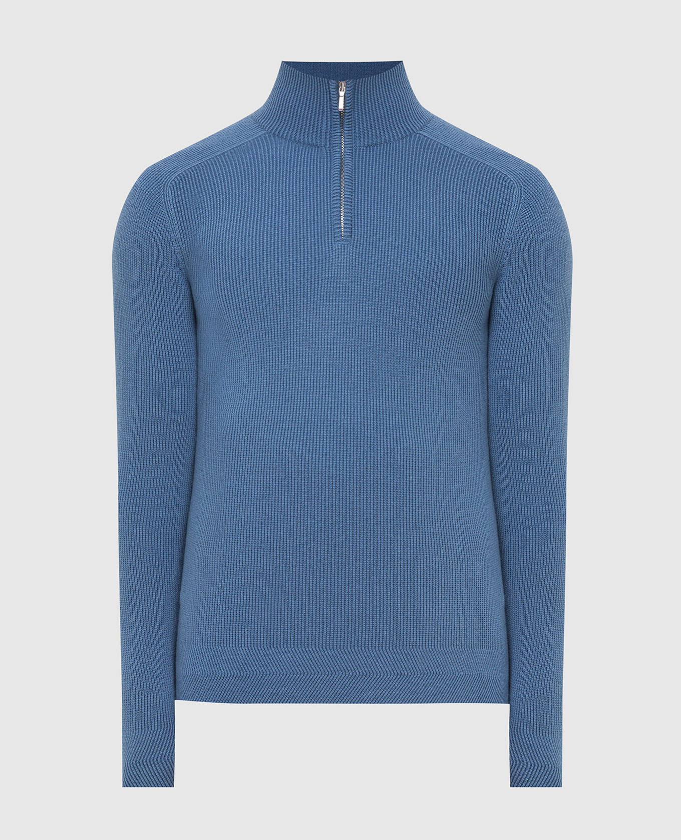 Синее поло из кашемира, Синий, Поло 
Синее поло из кашемира, Синий, Поло