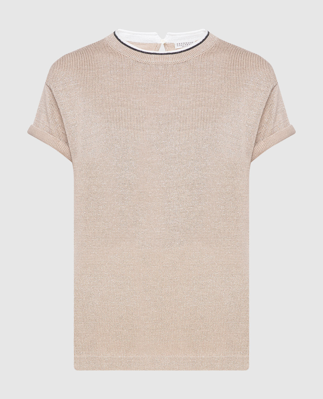 Бежевая футболка Brunello Cucinelli, Бежевый, Футболки
Бежевая футболка Brunello Cucinelli, Бежевый, Футболки