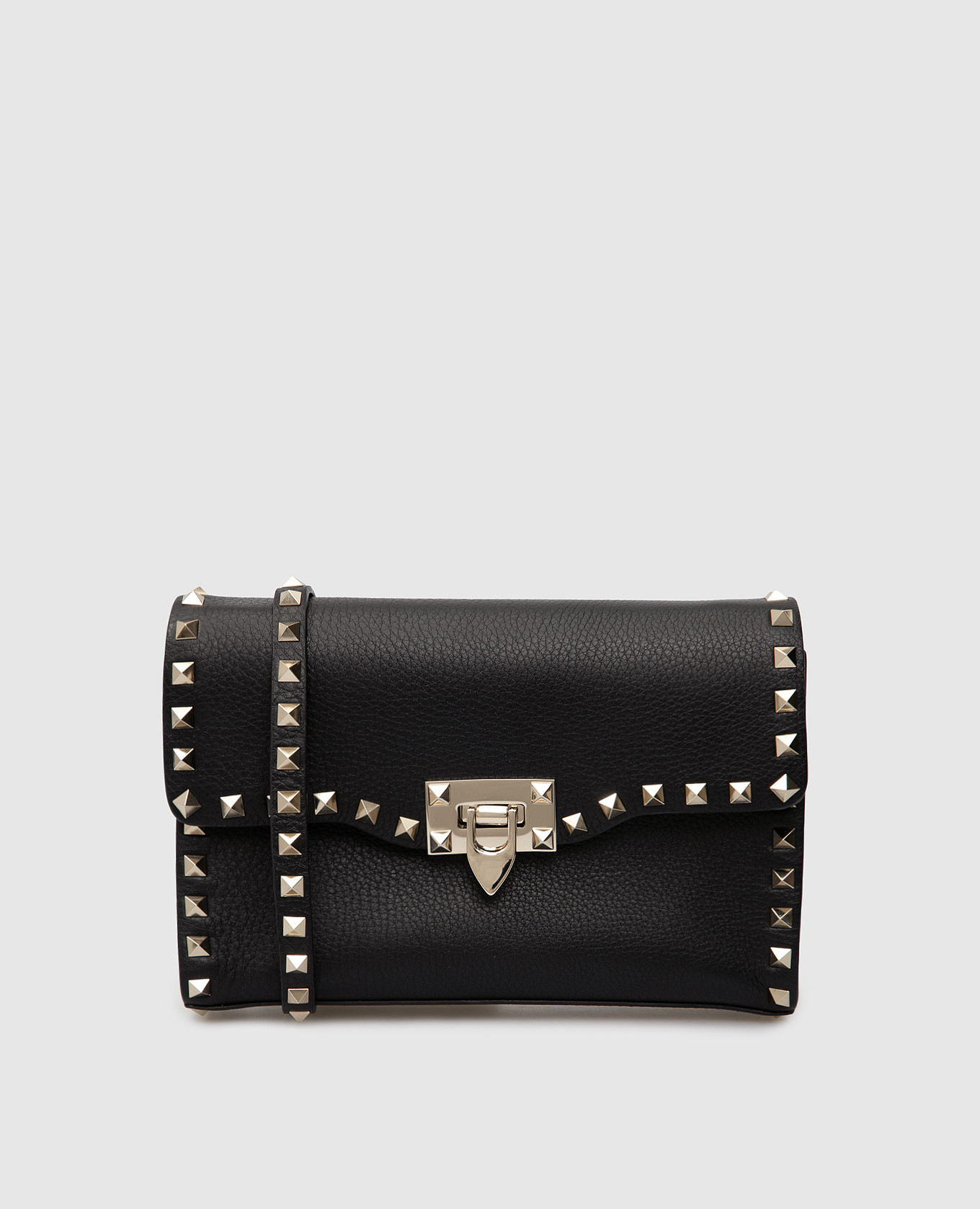 Черная сумка Rockstud из зернистой телячьей кожи Valentino, Черный, Сумки
Черная сумка Rockstud из зернистой телячьей кожи Valentino, Черный, Сумки