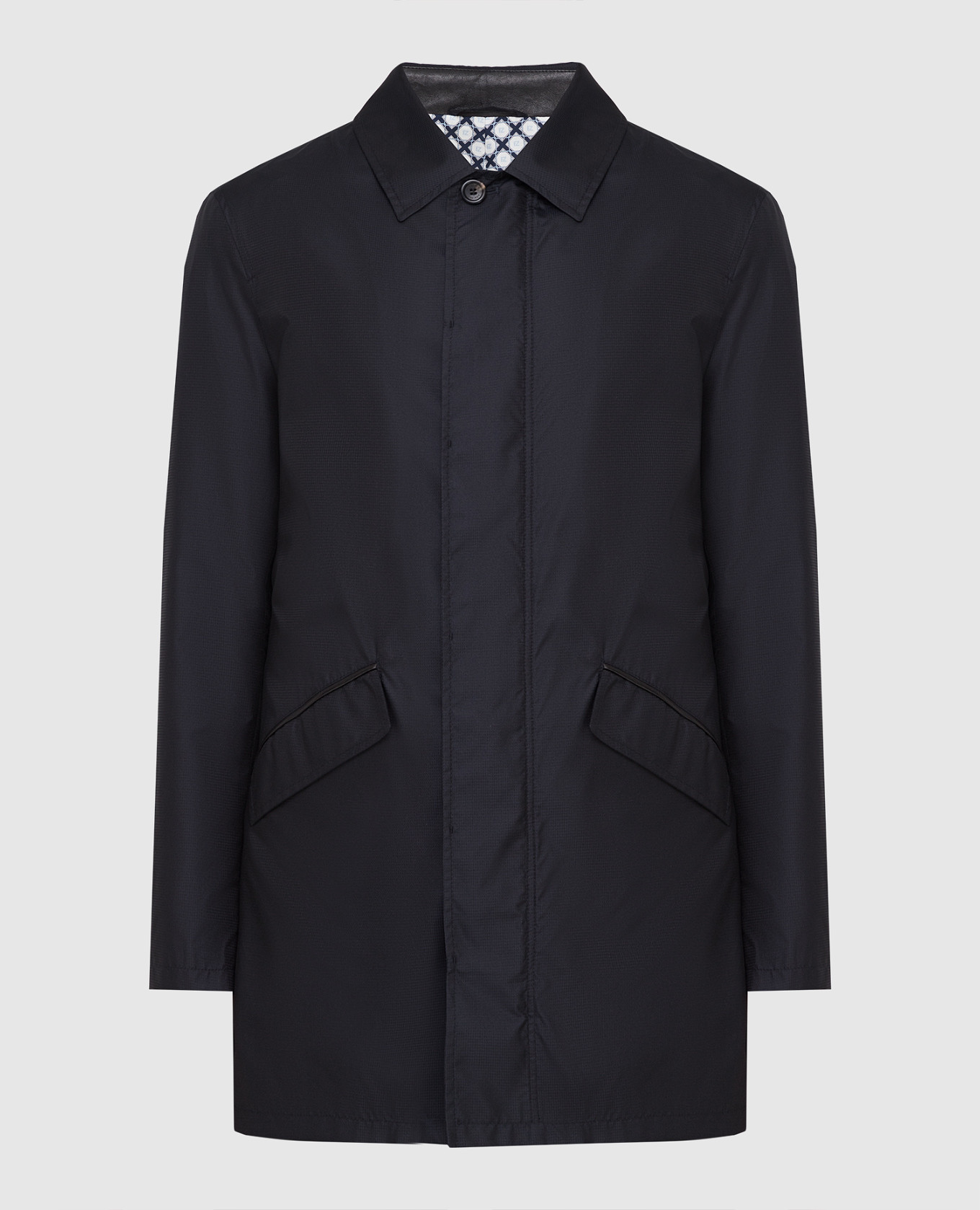 Плащ из шелка, Тёмно-синий, Плащи 
Плащ из шелка, Тёмно-синий, Плащи