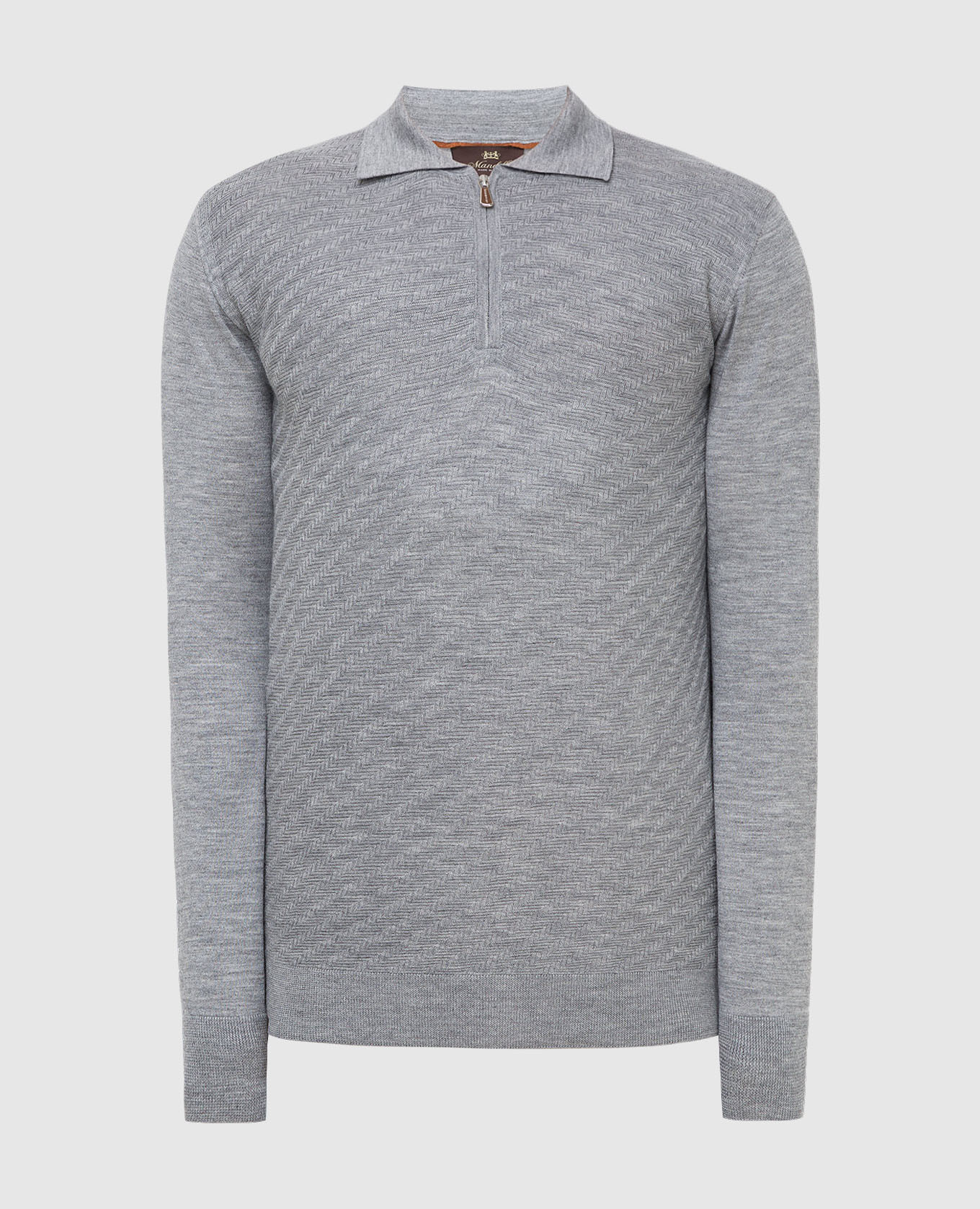 Серое поло из шерсти, кашемира и шелка, Серый, Поло
Серое поло из шерсти, кашемира и шелка, Серый, Поло