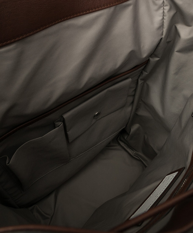 Brunello Cucinelli Шкіряний рюкзак в вінтажному стилі MBIAU356 зображення 4