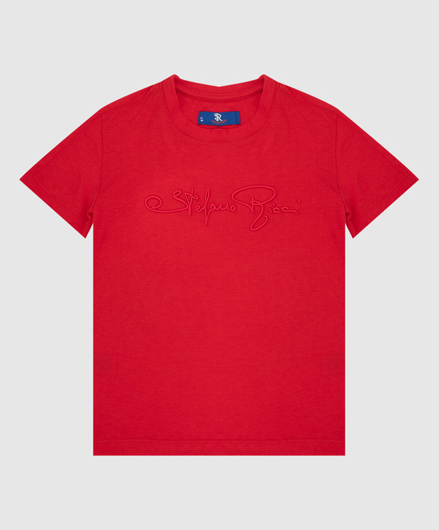 Stefano Ricci Детская красная футболка с логотипом YNH0200240803
