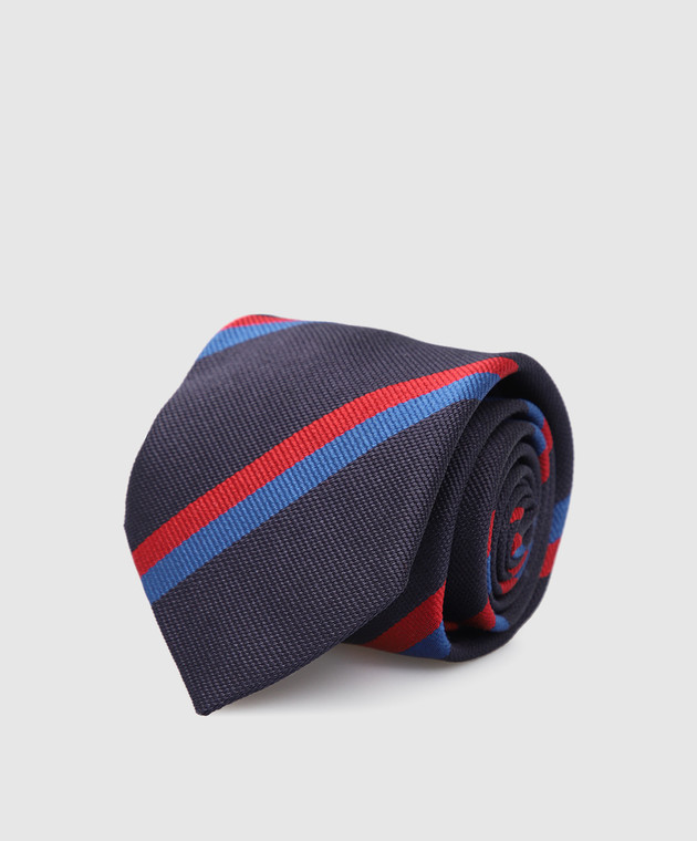 Stefano Ricci Детский шелковый галстук в контрастную полоску YCH30103