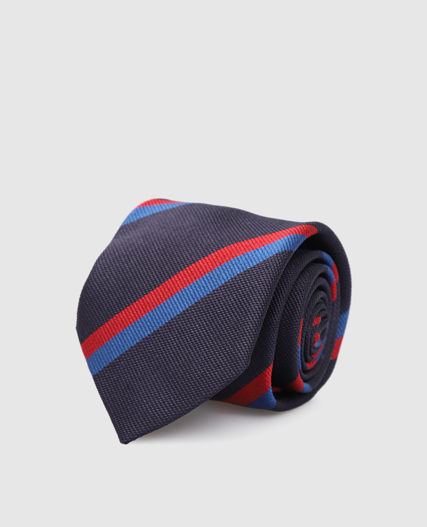 Children's silk tie with contrasting stripes