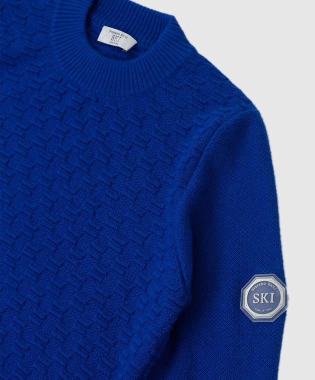 Stefano Ricci Детский свитер из кашемира в узор YAK6S11G01F6SA04 изображение 3