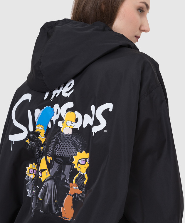 Balenciaga - Черная куртка с принтом The Simpsons