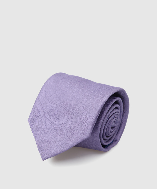 Stefano Ricci Children's silk lilac jacquard tie YCCX94102