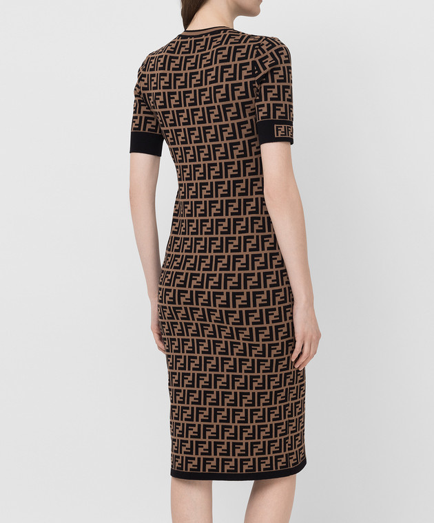 Fendi Платье-футляр с принтом логотипа FZD753A5QG изображение 4