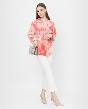 Alexander McQueen Сорочка із шовку в принт Sea Coral 685504QCAE0