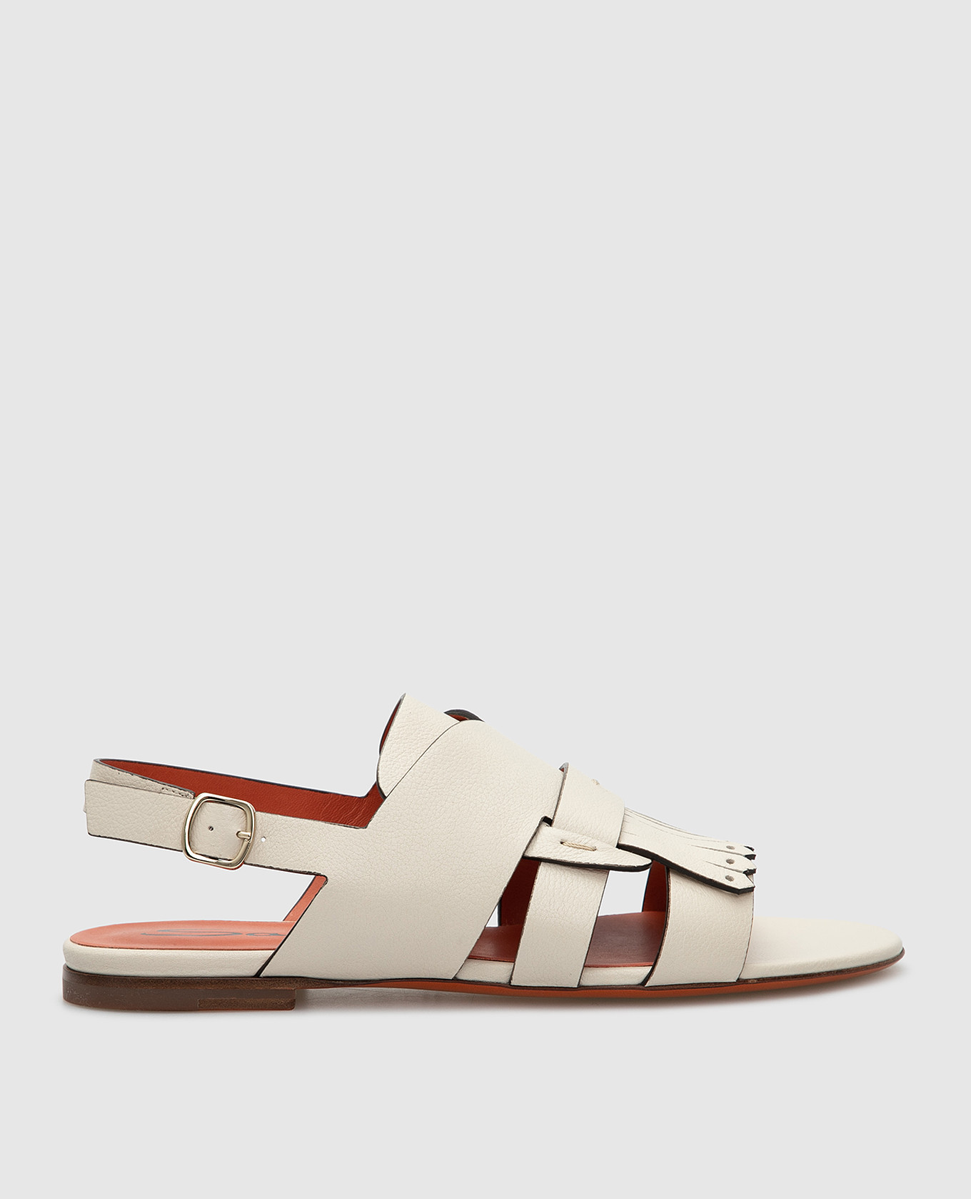 

Светло-бежевые кожаные сандалии Santoni, Светло-бежевый, Сандалии