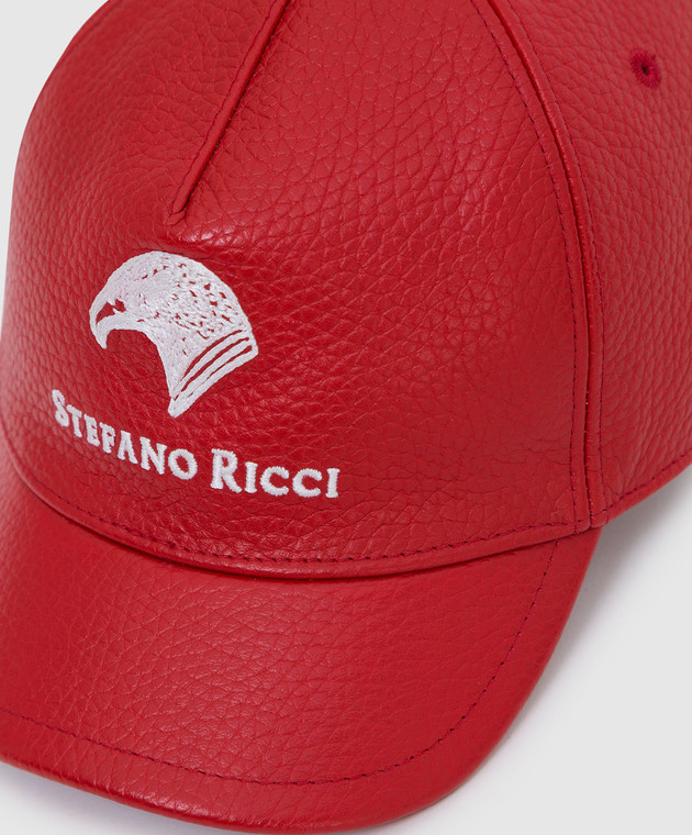 Stefano Ricci Детская кожаная кепка с логотипом YVF5452SK изображение 3