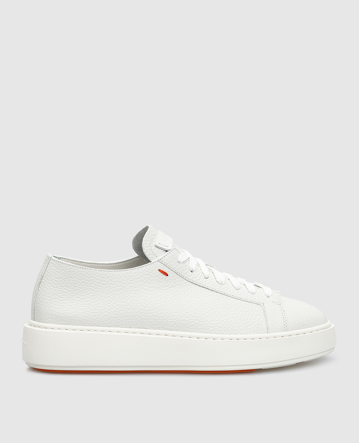

Белые кожаные сникеры Santoni, Белый, Кроссовки