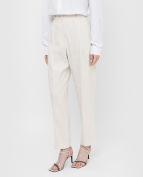 Brunello Cucinelli Бежеві штани-банани MF591P7958