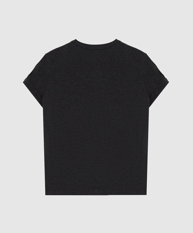 Brunello Cucinelli Детская темно-серая футболка с принтом B0A45T063B изображение 2