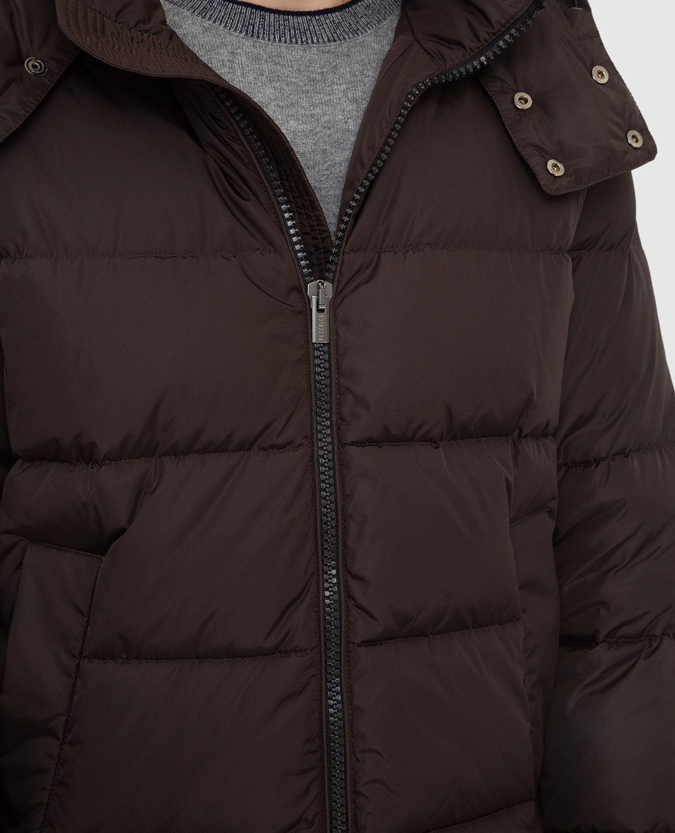 Peserico Темно-коричневая пуховая куртка R52027A7162A изображение 5