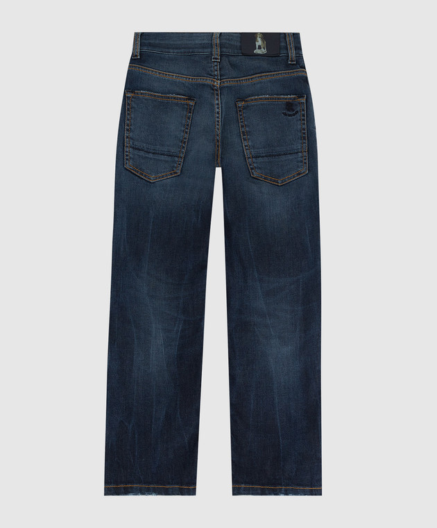 Stefano Ricci Дитячі джинси з ефектом потертості YST64021101615 зображення 2