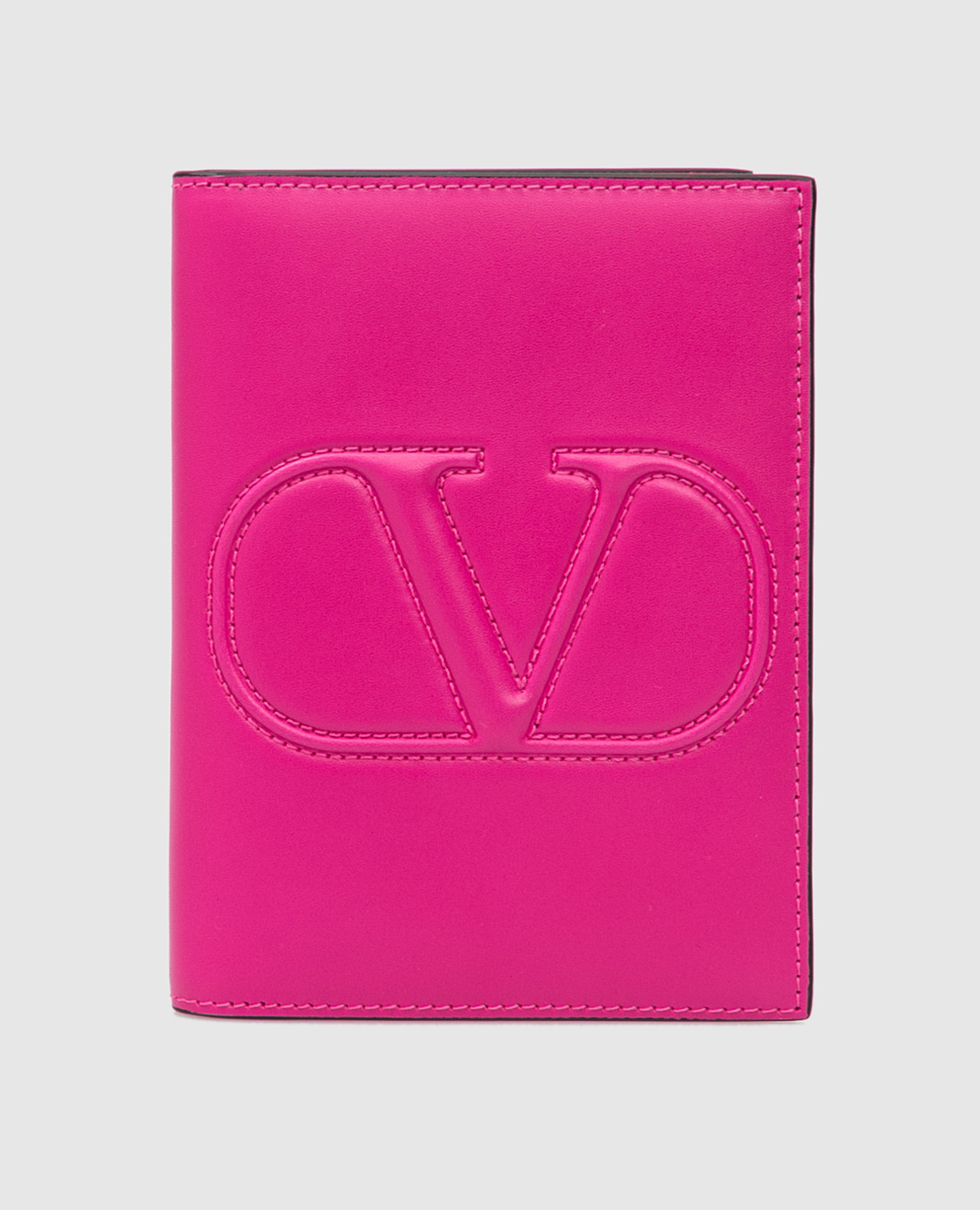 

Розовая кожаная обложка для паспорта Valentino, Розовый, Обложки для паспорта