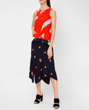 Victoria Beckham Темно-синя спідниця SKMID3301D