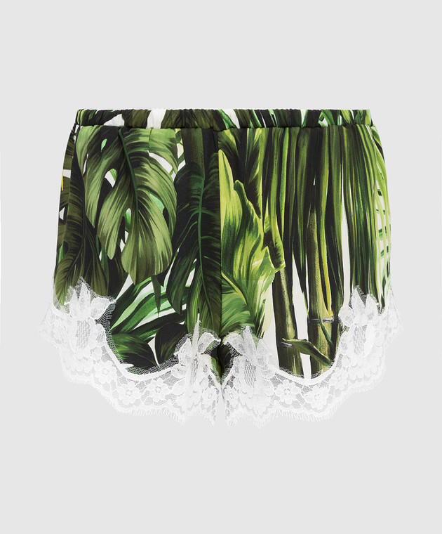 Dolce&Gabbana Зеленые шорты из шелка O3A02TFSA0B