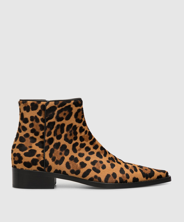 Dolce&Gabbana Коричневые ботинки из шерсти пони CT0583AI533