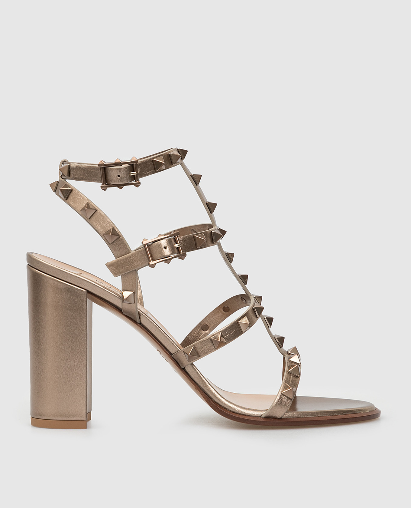 

Золотистые кожаные босоножки Valentino, Золотистый, Босоножки