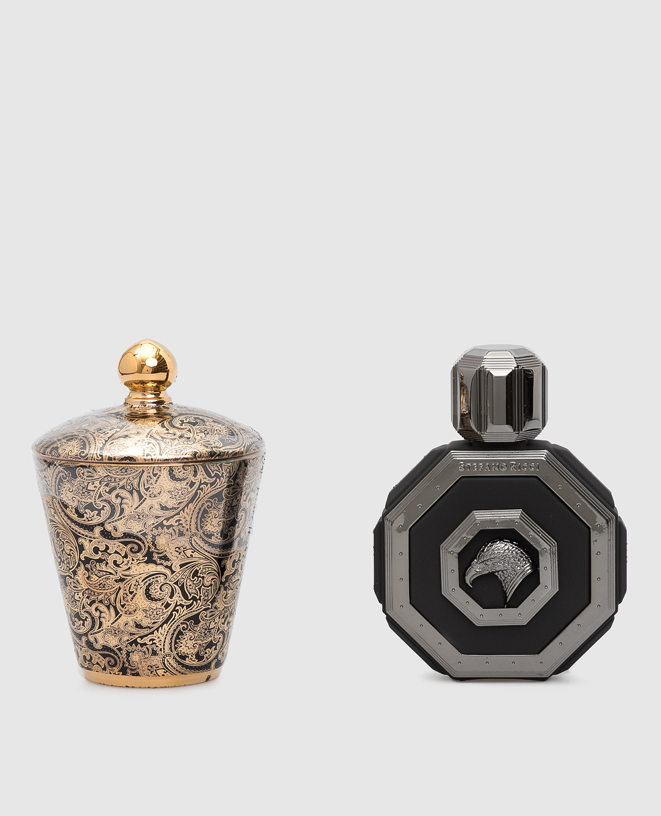 Подарочный набор: парфюмированная вода Royal Eagle Black и ароматическая свеча Stefano Ricci