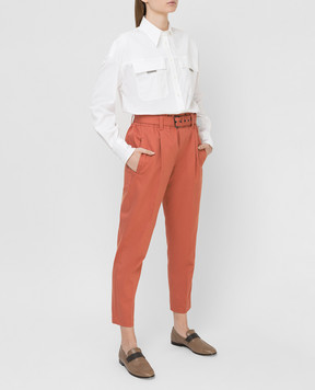 Brunello Cucinelli Помаранчеві штани MA130P7639