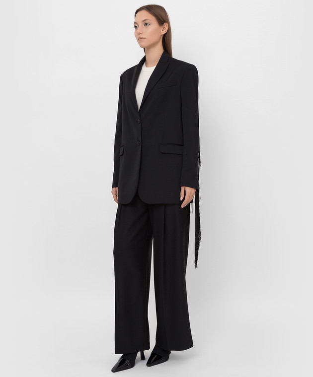 Twinset - Черный жакет с бахромой 212TT2190 купить в Symbol