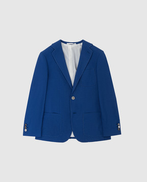 Stefano Ricci Детский синий пиджак из шерсти Y3RF376000HC3053