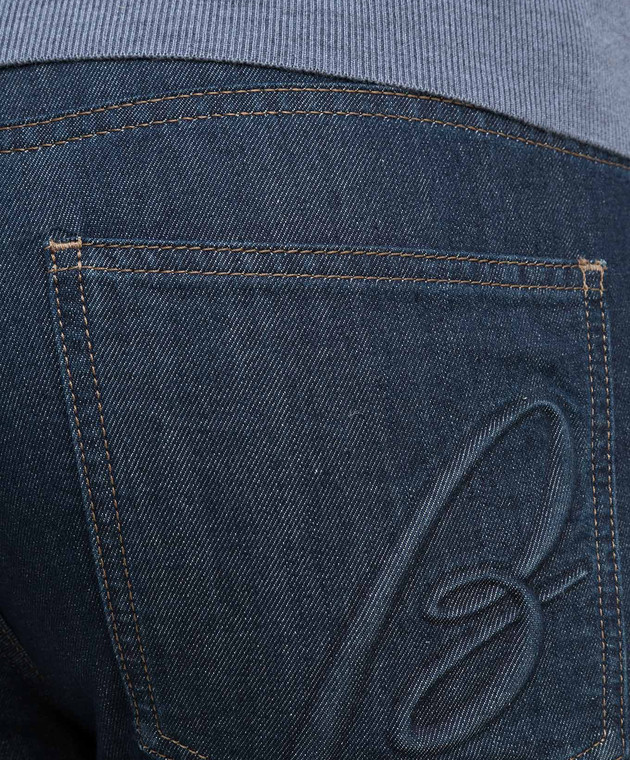 Brioni Темно-синие джинсы SPNQ0LP9D13 изображение 5