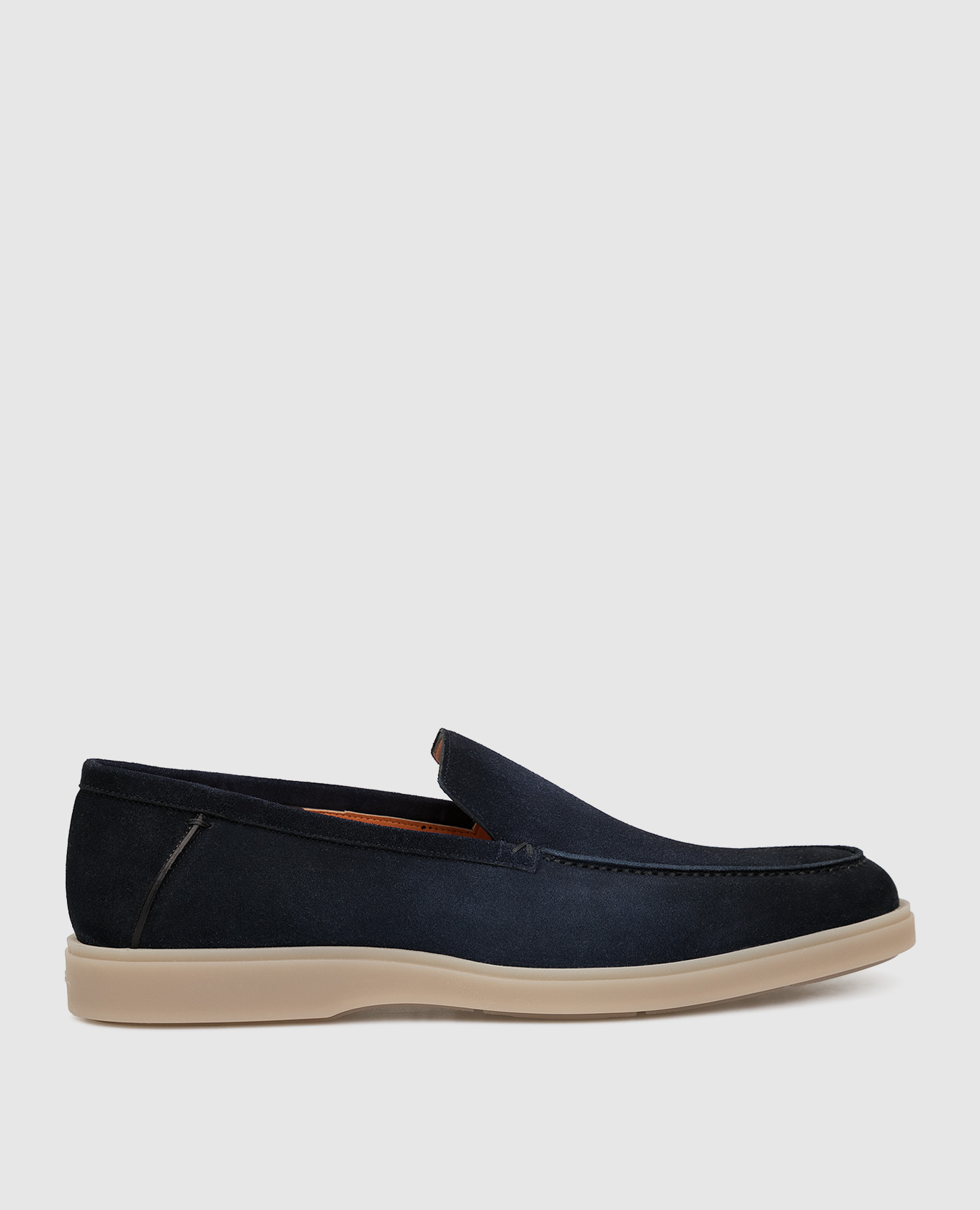 

Темно-синие замшевые слиперы Santoni, Тёмно-синий, Слиперы