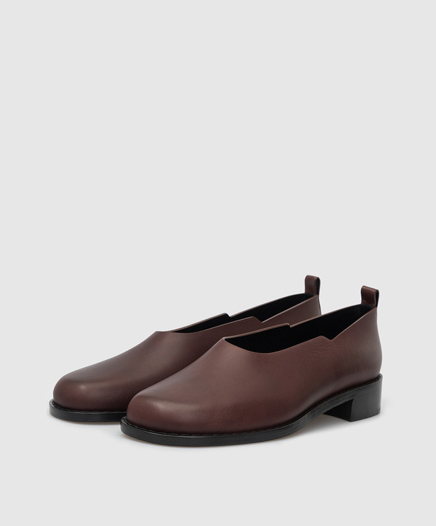 The Row Темно-коричневі шкіряні туфлі Monceau F1214RC222 зображення 3