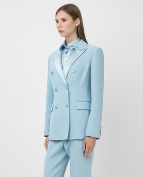 Ermanno Scervino Двобортний блакитний жакет D396I320UKF