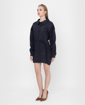 Stella McCartney Темно-синя сукня міні Wren з вовни 604078SNB53