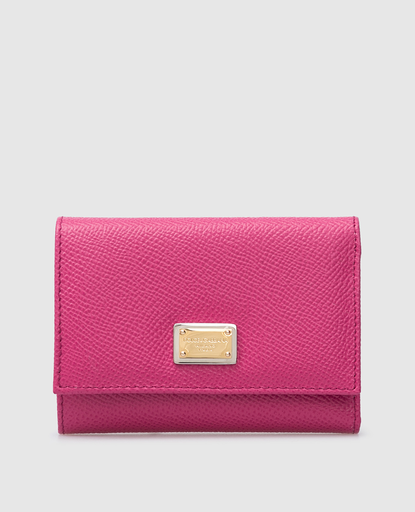 Розовый кожаный кошелек с логотипом