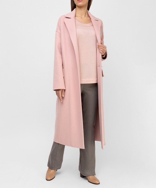 Loro Piana Рожеве пальто з кашеміру F1FAI3510 зображення 2