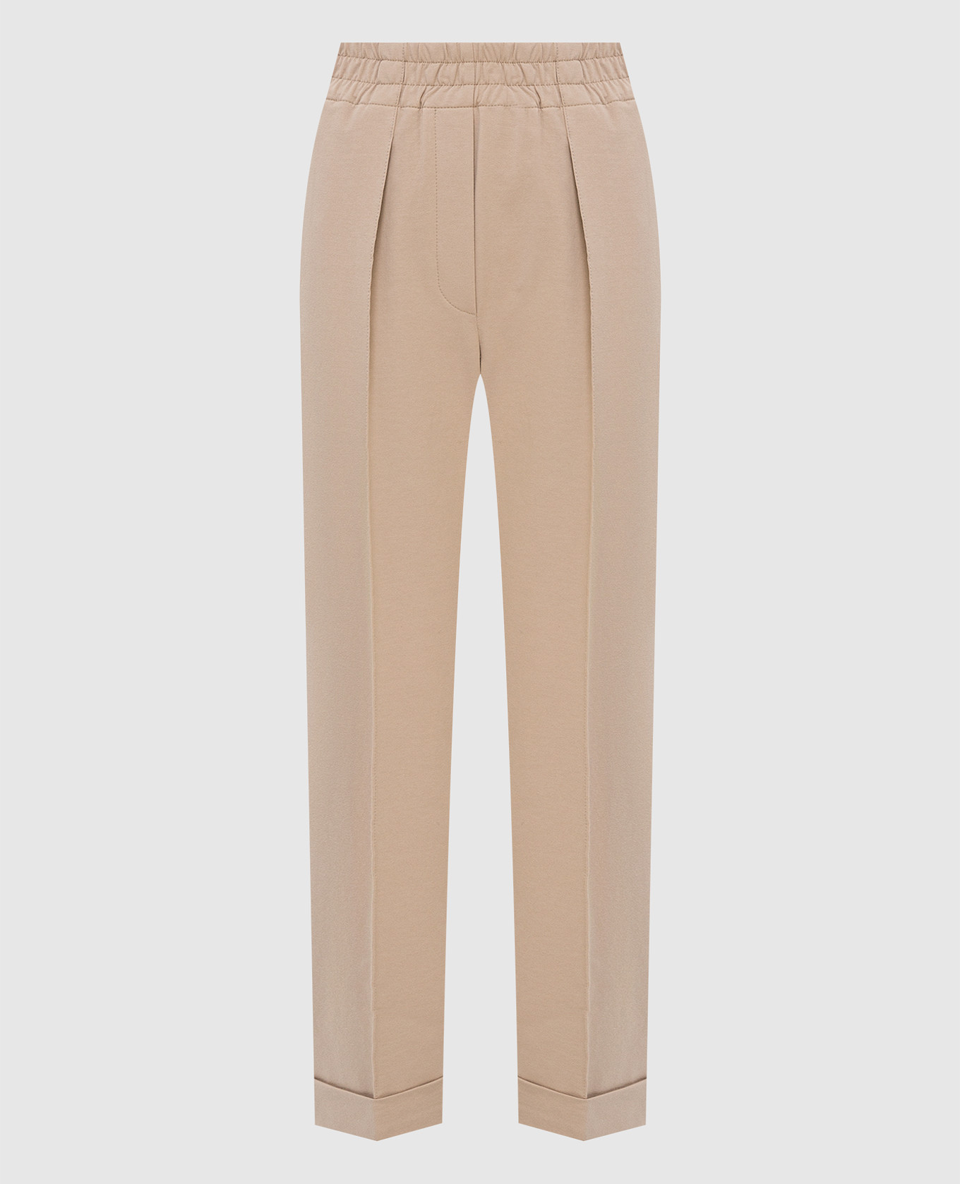 

Бежевые брюки Brunello Cucinelli, Бежевый, Повседневные брюки casual