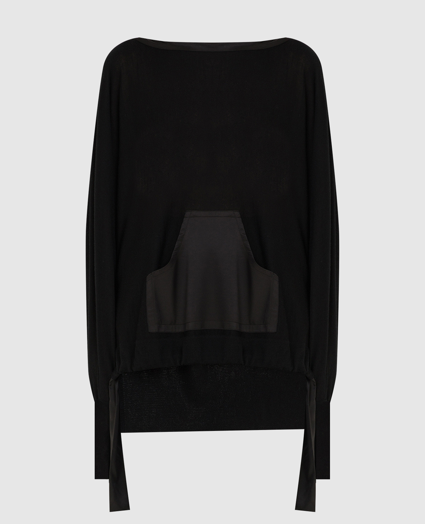 

Черный джемпер с разрезами, Свитера