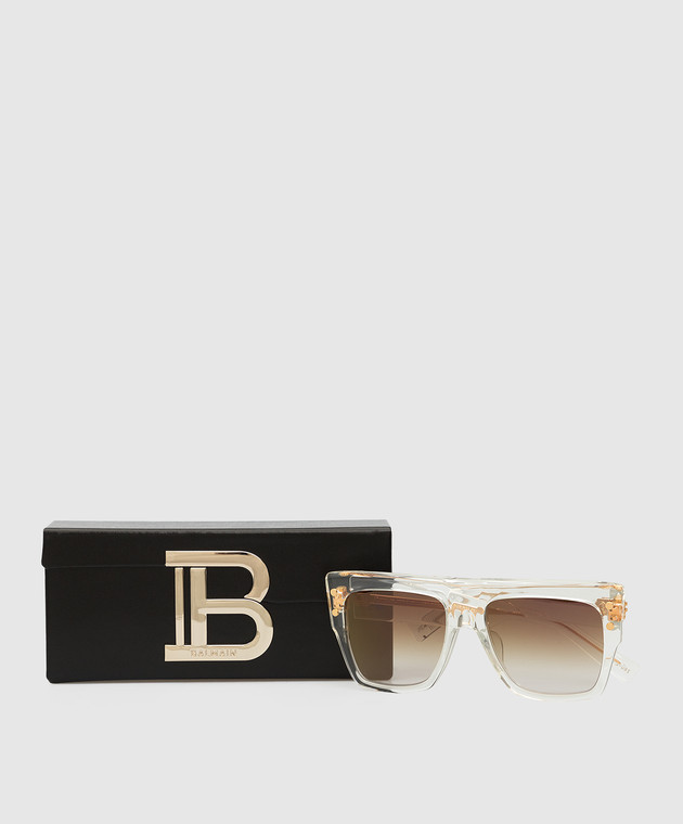 Balmain Квадратные солнцезащитные очки B-I BPS100D56 изображение 5