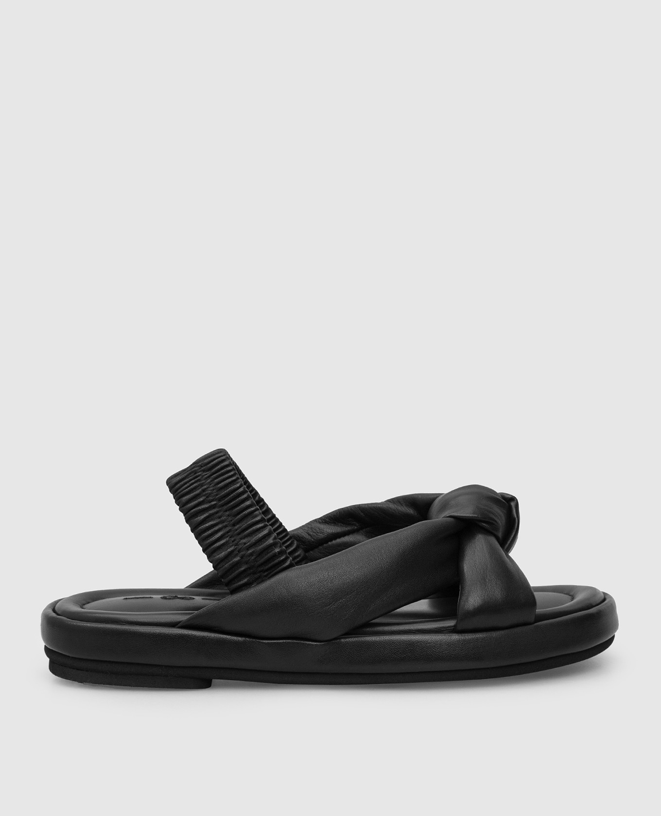 

Кожаные сандалии с узелком, Черный, Сандалии