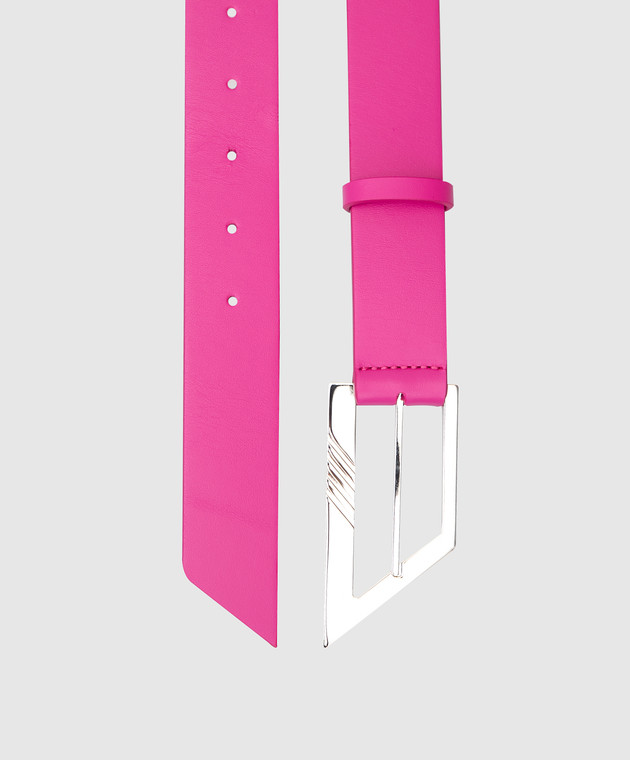 Leather Belt in Pink - The Attico