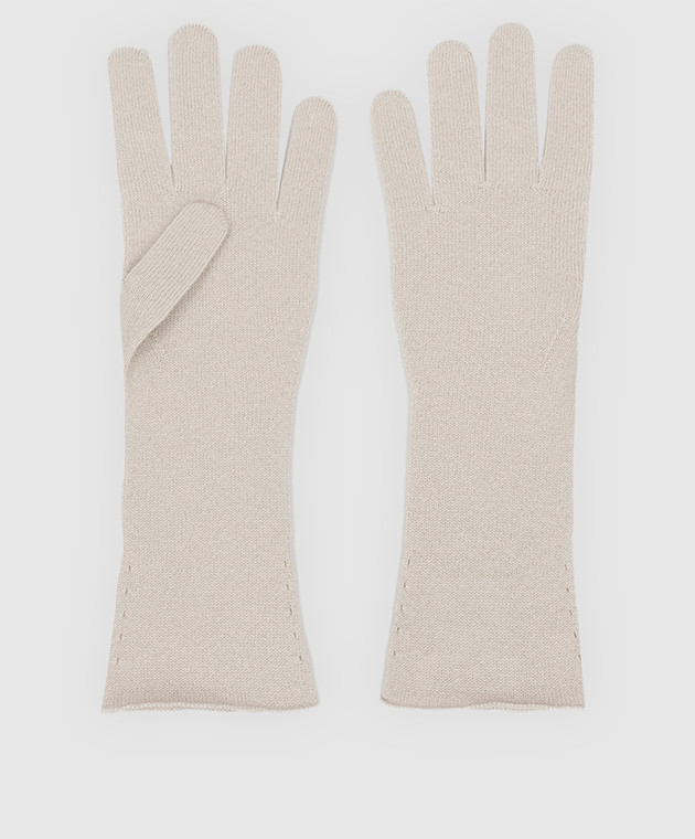 ANNECLAIRE Светло-серые перчатки из кашемира A8497615