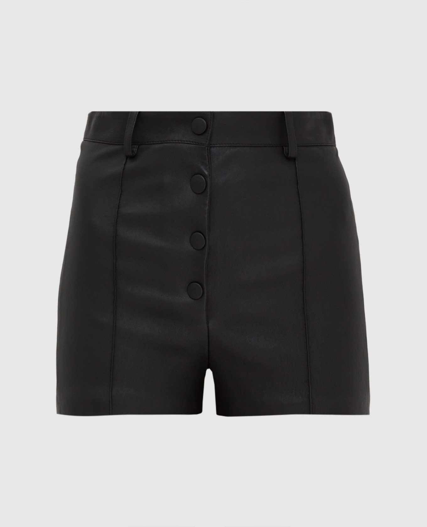 

Черные кожаные шорты Valentino, Черный, Шорты