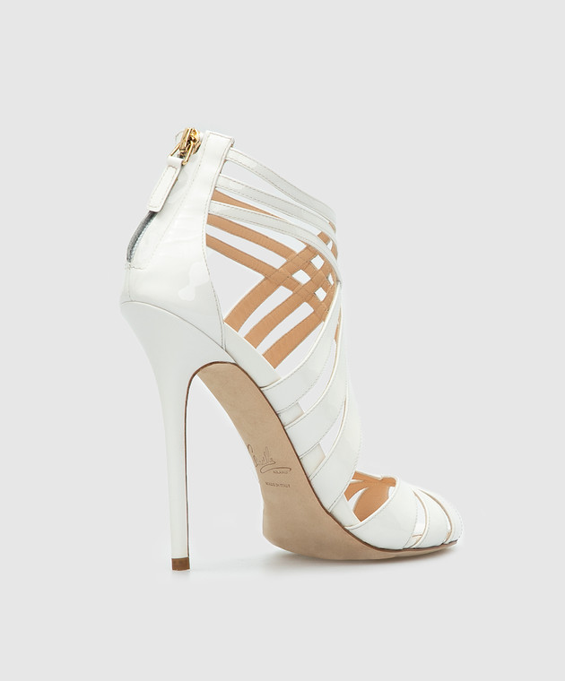 Cerasella White leather sandals ASTER120 image 4