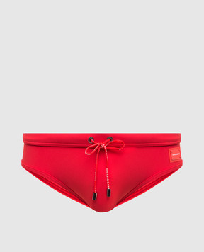 Dolce&Gabbana Красные плавки с логотипом M4A27JFUGA2