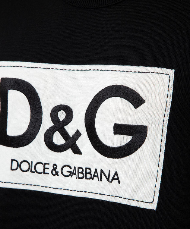 Dolce&Gabbana Джемпер из шерсти с вышивкой логотипа GX514ZJBVE2 изображение 5